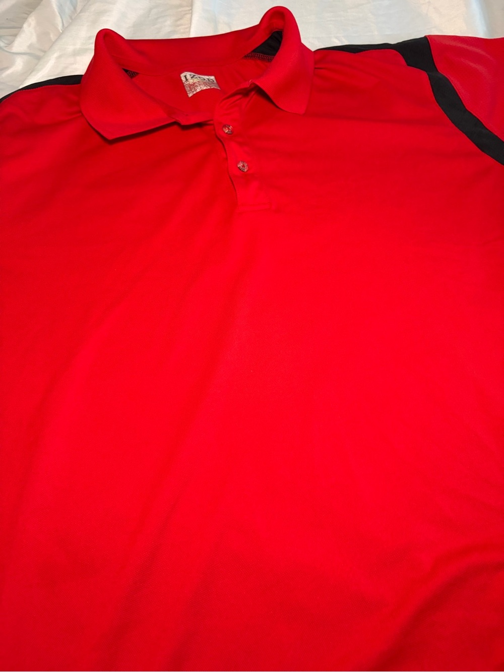 Izod Red Performance Polo with Black Shoulder Panels Sizes XL